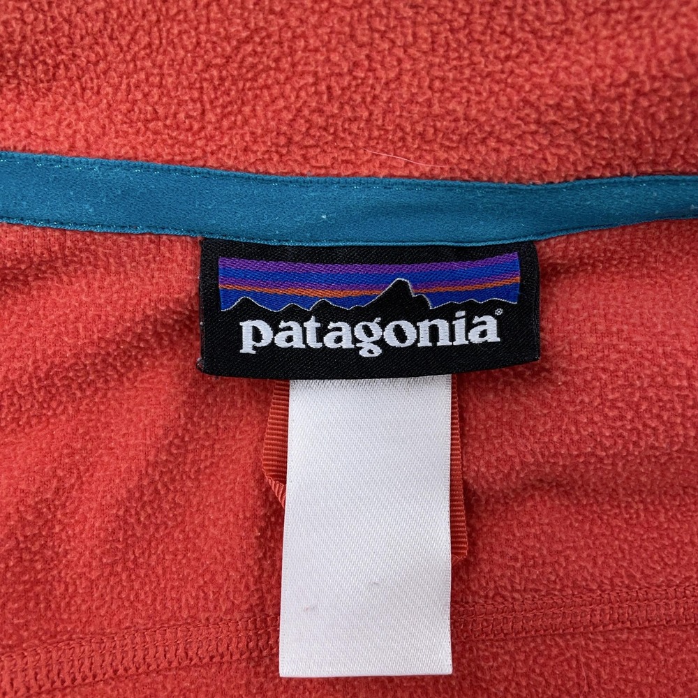 Patagonia Worn Wear Emmilen Jacket Womens Medium Coral Fleece Hiking Full Zip - Picture 8 of 9